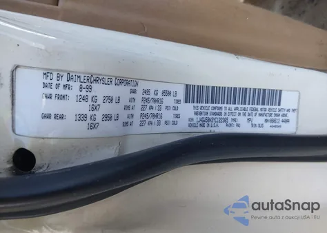 2000 Jeep Grand Cherokee Limited z USA, uszkodzony, nr VIN 1J4GW58N3YC122365